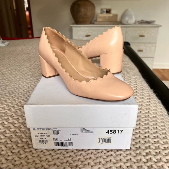 Chloe Lauren Scallop Pumps size 38 - Picture 2 of 9